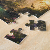Betoverde Hertenwaterval Fantasie Legpuzzel (Zijkant)
