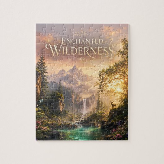 Betoverde Hertenwaterval Fantasie Legpuzzel (Verticaal)