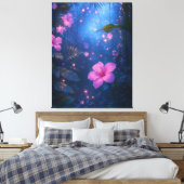 Betoverde Hibiscus Dreamscape Canvas Afdruk (Insitu (Slaapkamer))