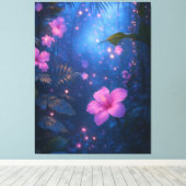 Betoverde Hibiscus Dreamscape Canvas Afdruk (Insitu (Houten vloer))