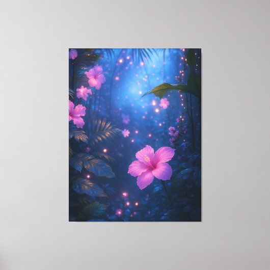 Betoverde Hibiscus Dreamscape Canvas Afdruk (Voorkant)