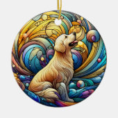 Betoverde hoektand op kosmische keramische werveli keramisch ornament (Voorkant)