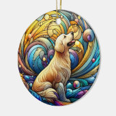 Betoverde hoektand op kosmische keramische werveli keramisch ornament (Links)