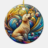 Betoverde hoektand op kosmische keramische werveli keramisch ornament (Achterkant)