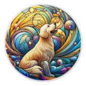 Betoverde hoektand op kosmische keramische werveli keramische knop (Voorkant)