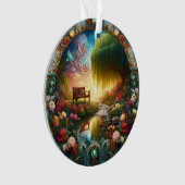 Betoverde hoektand op kosmische keramische werveli ornament (voorkant)