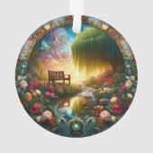 Betoverde hoektand op kosmische keramische werveli ornament (achterkant)