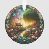 Betoverde hoektand op kosmische keramische werveli ornament (voorkant)