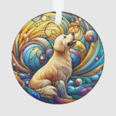 Betoverde hoektand op kosmische keramische werveli ornament (achterkant)