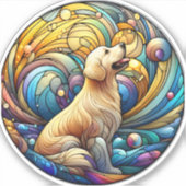 Betoverde hoektand op kosmische keramische werveli sticker (Voorkant)