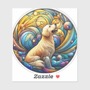 Betoverde hoektand op kosmische keramische werveli sticker