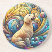 Betoverde hoektand op kosmische keramische werveli zandsteen onderzetter (Voorkant)