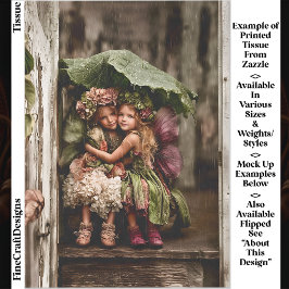 Betoverde hortensia feeën in regen ED2L decoupage Tissuepapier