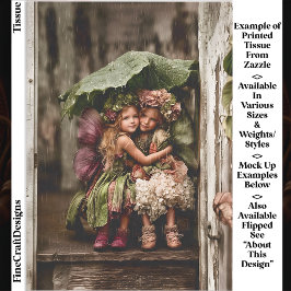 Betoverde hortensia feeën in regen ED2R Decoupage Tissuepapier