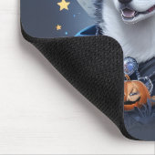 Betoverde Husky Hond: Magische Halloween Verrukkin Muismat (Hoek)