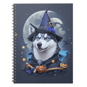 Betoverde Husky Hond: Magische Halloween Verrukkin Notitieboek