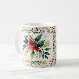 Betoverde Immergroene Elegantie Kerstmis Koffiemok