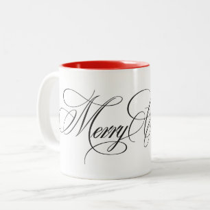 Betoverde Immergroene Elegantie Kerstmis Tweekleurige Koffiemok