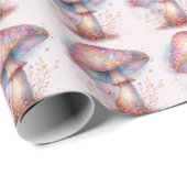 Betoverde iriserende paddenstoelen uit het bos cadeaupapier (Rol Hoek)