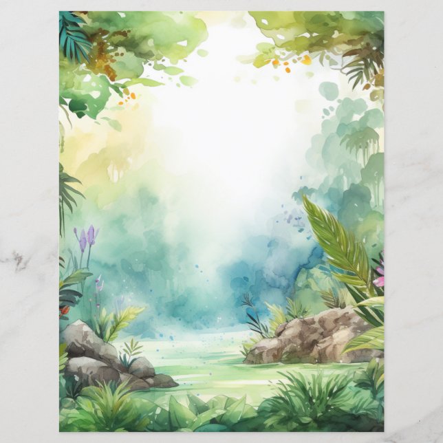 Betoverde Jungle Avontuur Scrapbook Papier (Voorkant)