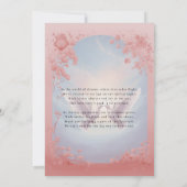 Betoverde kasteel sprookjesachtige bruiloft kaart (Achterkant)