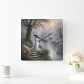 Betoverde kasteeltuin met prinses vierkante klok (Huis)