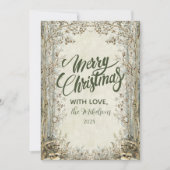 Betoverde Kerst in het Bos Feestdagenkaart (Voorkant)