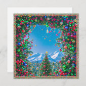 Betoverde Kerstbergen Uitzicht Kaart (Voorkant / Achterkant)