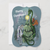 Betoverde Kerstboom uitnodigingen (Voorkant)