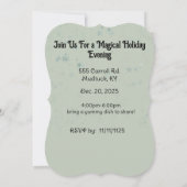 Betoverde Kerstboom uitnodigingen (Achterkant)