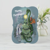 Betoverde Kerstboom uitnodigingen (Staand voorkant)