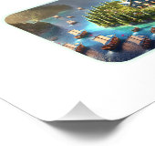 Betoverde kerstviering op I Land Foto Afdruk (Hoek)