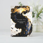 Betoverde Kids Space Verjaardag Bedankkaart (Staand voorkant)