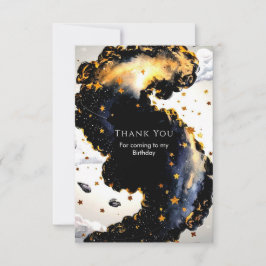 Betoverde Kids Space Verjaardag Bedankkaart