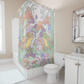 Betoverde kikkers in paddenstoelenvelden douchegordijn (In situ)