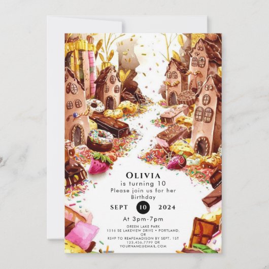 Betoverde Kinder Chocolade Verjaardag Kaart (Voorkant)