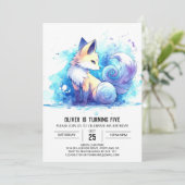 Betoverde Kinder vos Verjaardag Kaart (Staand voorkant)