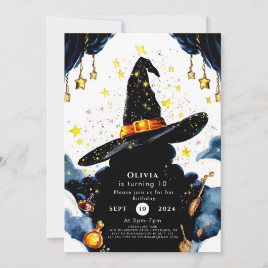 Betoverde Kinderen Pastel Wizard Verjaardag Kaart (Voorkant)