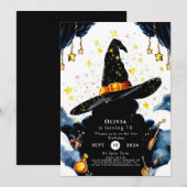 Betoverde Kinderen Pastel Wizard Verjaardag Kaart (Voorkant / Achterkant)