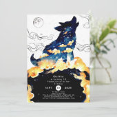 Betoverde Kinderwolf Verjaardag Kaart (Staand voorkant)