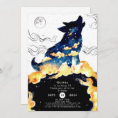 Betoverde Kinderwolf Verjaardag Kaart (Voorkant / Achterkant)