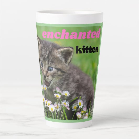 betoverde kitten latte mok (Voorkant)