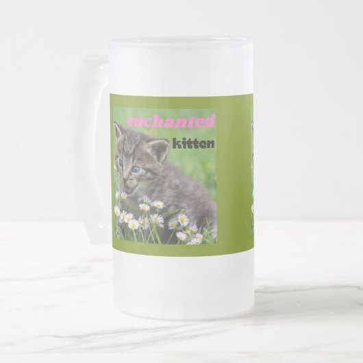 betoverde kitten matglas bierpul (Voorkant links)
