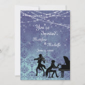 Betoverde  klassieke muziek bruiloft uitnodiging (Voorkant)