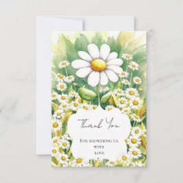 Betoverde kleine Daisy Baby shower Bedankkaart
