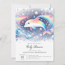 Betoverde kleine dolfijn Baby shower Kaart
