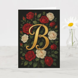 Betoverde Klimrozen Initiaal “B” Kaart