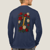 Betoverde Klimrozen Initiaal “I” Tri-Blend Shirt (Achterkant volledig)