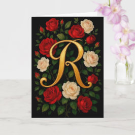 Betoverde Klimrozen Initiaal “R” Kaart