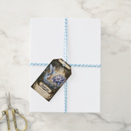 Betoverde Kolibrie & Maanbloesem Cadeaulabel
